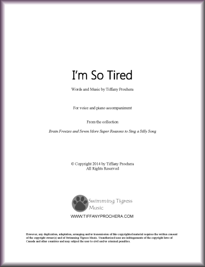 I'm So Tired - From Brain Freezes And Seven More Super Reasons To Sing A Silly Song
